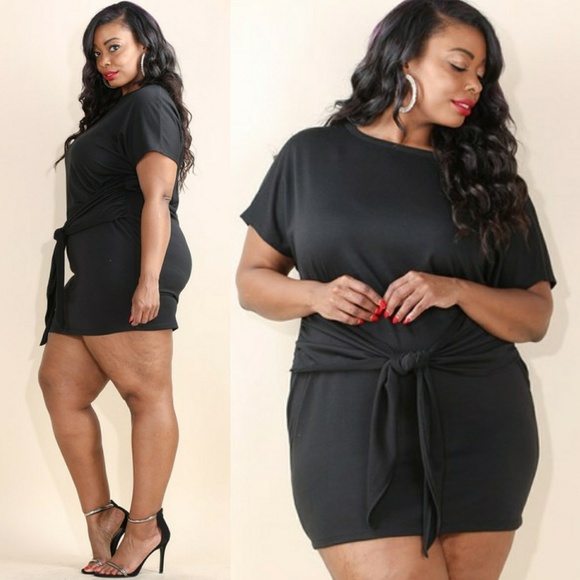 Dresses & Skirts - 2X/3X NEW PLUS SIZE FRONT TIE SLITBACK DRESS